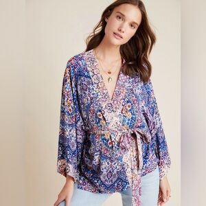 Anthropologie x Katchel Jasmine Floral Belted Kimono, OS NWT